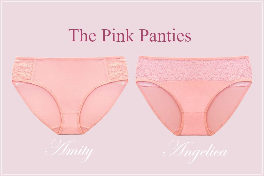 The Pink Panties cotton and lace women's underwear.