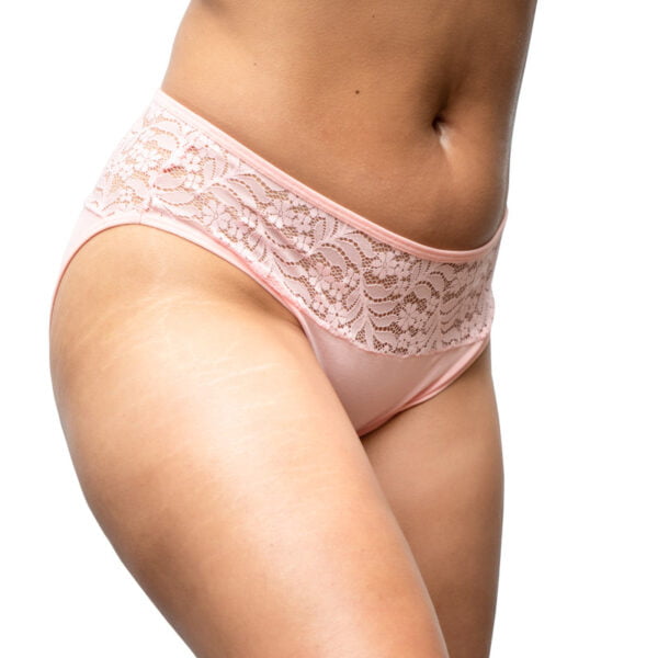 Product photo of model wearing Candis underwear Angelica in pink