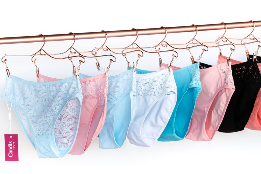 Candis women's lingerie hanging up